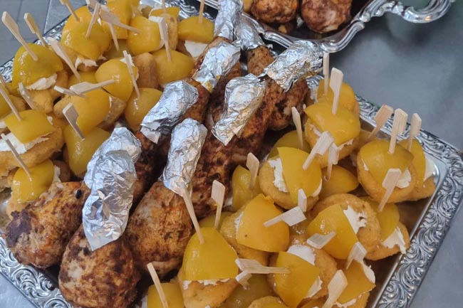 Herzhaftes Partygebäck und Canapés